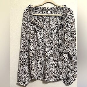 Leopard Print Long sleeve blouse